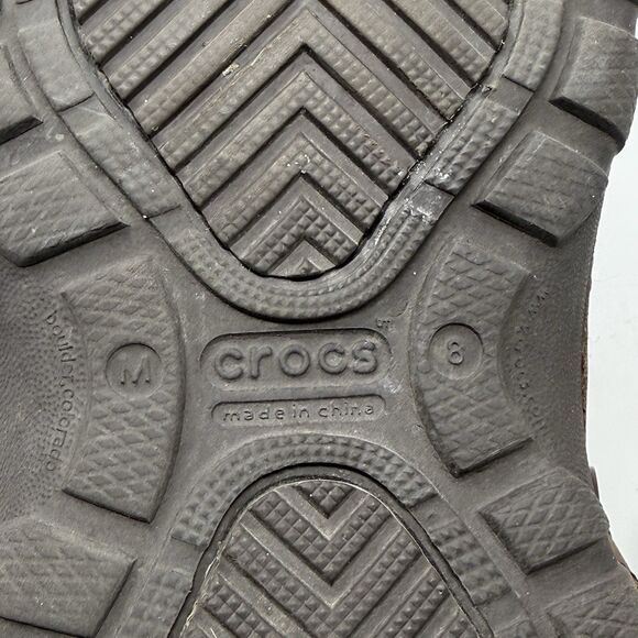Crocs Yukon Vista II LiteRide Clog Mens 8 Brown Comfy Casual Vacation Beach